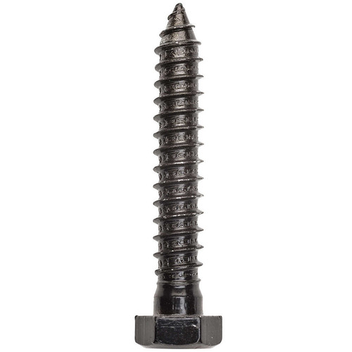 National N179-155  Hex Head Lag Bolt 1/2" x 3" - Black - 4 per Package (V1863) Image 0