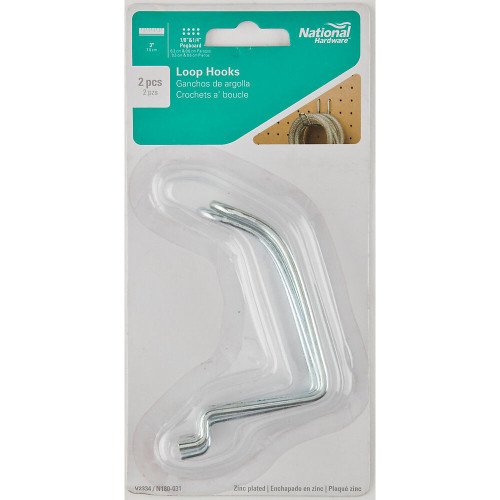 National  N180-031  Double Loop 3" Peg Hook - 2 per Package (V2334) Image 1