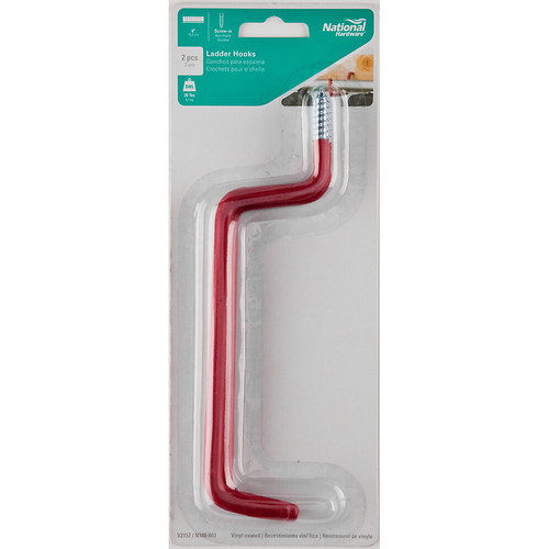 National N188-003  Ladder 6" Hooks  - Vinyl Coated - 2 per Package (V2157) Image 1