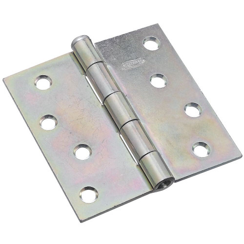 National  N195-677  Removable Pin 4" Broad Hinge - Zinc Plated - 2 per Package (V504) Image 0