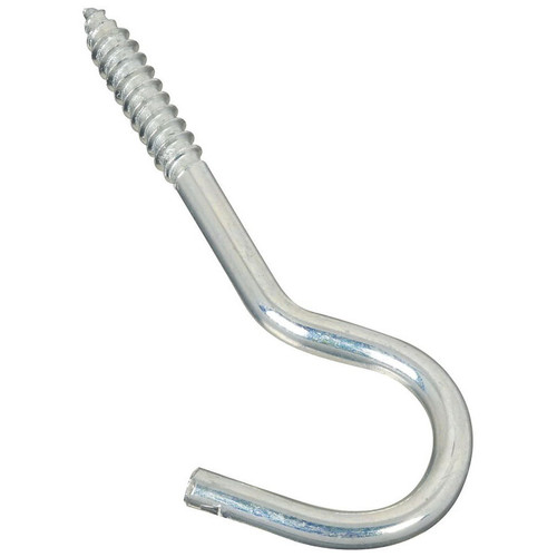 National N220-863  1/4" x 4-1/4" Screw Hook - Zinc Plated Image 0