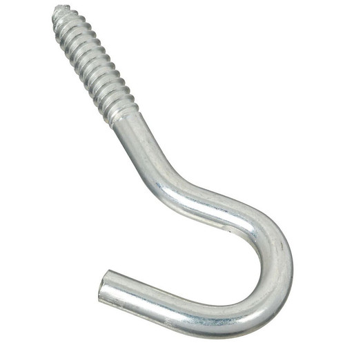 National N220-889   3/8" x 4-7/8" Screw Hook - Zinc Plated Image 0