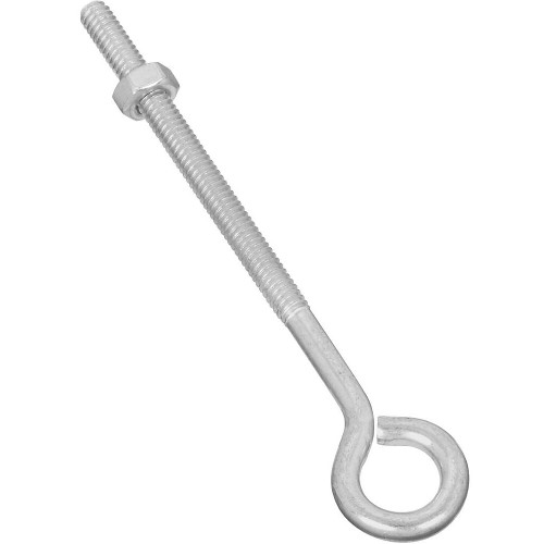 National N221-135  1/4" x 5" Eye Bolt With Nut - Zinc Plated (2160BC) Image 0