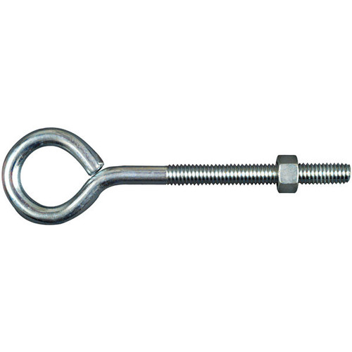 National N221-283  3/8" x 6" Eye Bolt with Nut - Zinc Plated Image 0