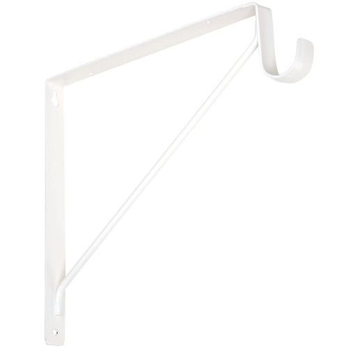 National  N224-428  Shelf/Rod 3" Bracket - White (108BC) Image 0 National  N224-428  Shelf/Rod 3" Bracket - White (108BC) Image 0