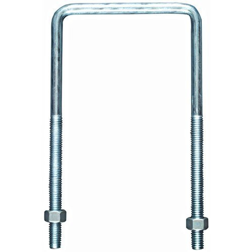 National N245-027   3/8" x 3-5/8" x 7" Lumber Size Square U-Bolt - Zinc Plated Image 0