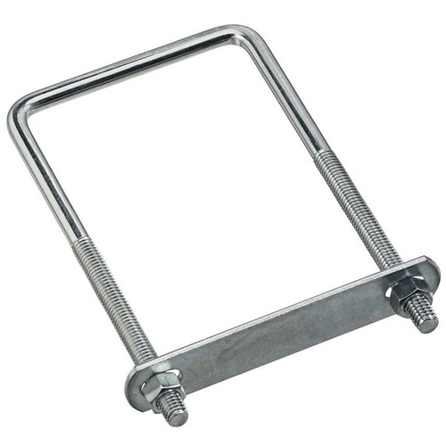 National  N245-027   3/8" x 3-5/8" x 7" Lumber Size Square U-Bolt - Zinc Plated Image 1