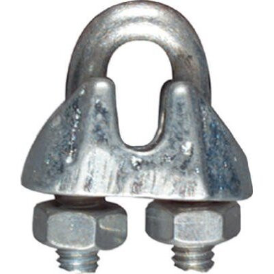 National N248-260  1/16" Wire Cable Clamp - Zinc Plated Image 1