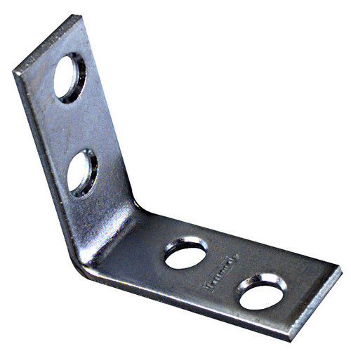 National N266-304  1-1/2" Corner Brace - Zinc Plated Image 0