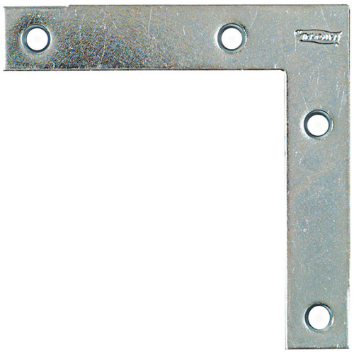 National N266-569  4" Flat Corner Brace - Zinc Plated Image 0