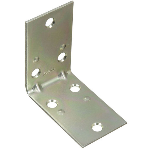 National  N285-569  2-1/2" x 1-1/2" Corner Brace - Zinc Plated - 2 per Package (V121) Image 0 National  N285-569  2-1/2" x 1-1/2" Corner Brace - Zinc Plated - 2 per Package (V121) Image 0
