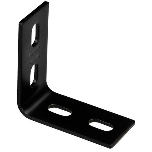 National  N351-463   3.1" x 1.5" x 1/8" Corner Brace - Black Image 0