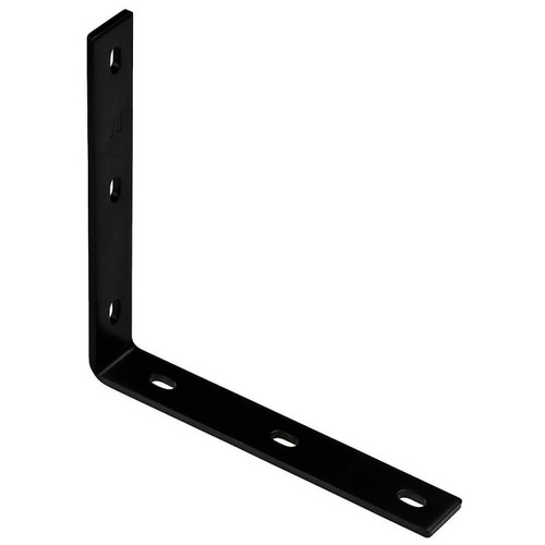National N351-468  10.25 "X 1.5" x 1/4" Corner Brace - Black  Image 0