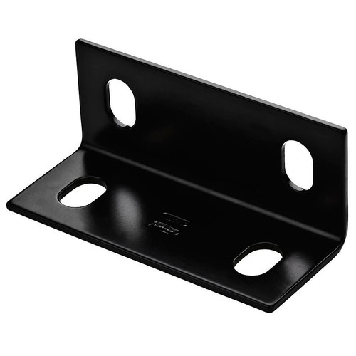 National N351-488  2.1" x 5" x 1/8" Wide Corner Brace - Black Image 0