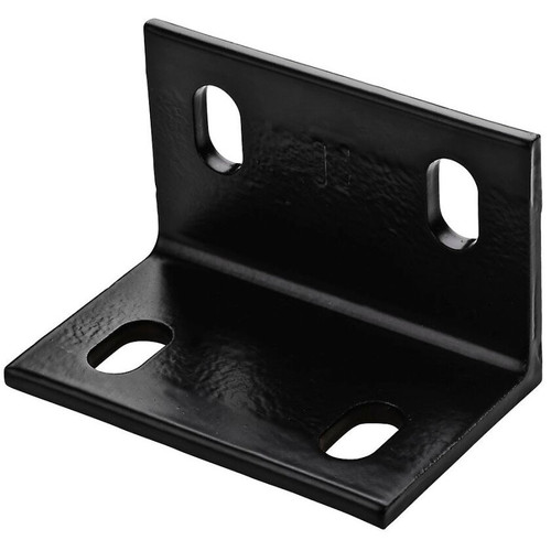 National N351-492  3" x 4.6" x 1/4" Wide Corner Brace - Black Image 0