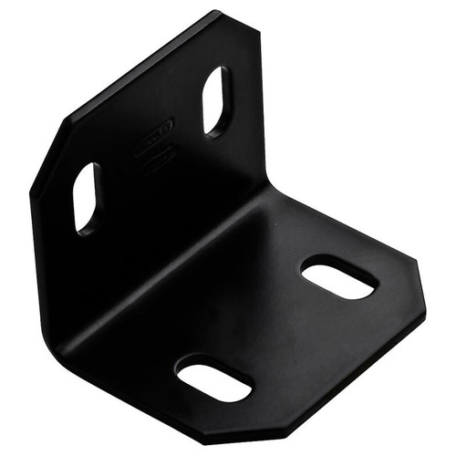 National  N351-494  2.4" x 3" x 1/8" Square Corner Brace - Black  Image 0