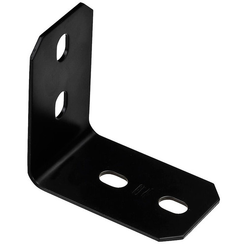 National N351-500  4.9" x 3" x 1/8" Structural Corner Brace - Black (1156BC) Image 0