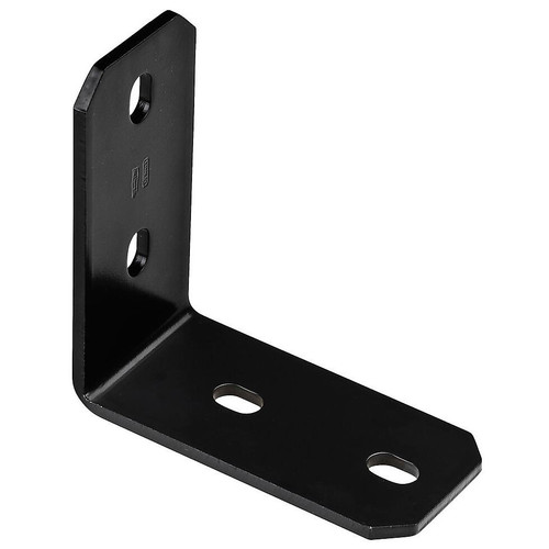 National N351-501  6.25" x 3" x 1/8" Structural Corner Brace - Black (1157BC) Image 0