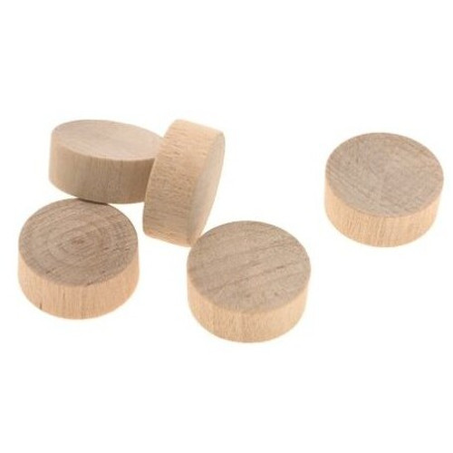 Cindoco F10F  1" Birch Flat Head Screwhole Plugs 5 Per Bag Image 0 Cindoco F10F  1" Birch Flat Head Screwhole Plugs 5 Per Bag Image 0