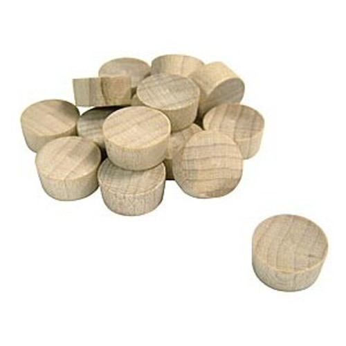 Cindoco F12F  1/2" Birch Flat Head Screwhole Plugs 15 Per Bag Image 0 Cindoco F12F  1/2" Birch Flat Head Screwhole Plugs 15 Per Bag Image 0
