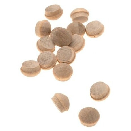 Cindoco F38B  3/8" Birch Button Top Screwhole Plugs 15 Per Bag Image 0