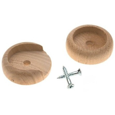 Cindoco XF40  1-3/8" Wood Closet Hanger Pole Sockets 1 Pair Image 1