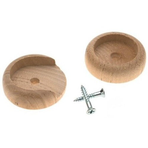 Cindoco XF40  1-3/8" Wood Closet Hanger Pole Sockets 1 Pair Image 1 Cindoco XF40  1-3/8" Wood Closet Hanger Pole Sockets 1 Pair Image 1