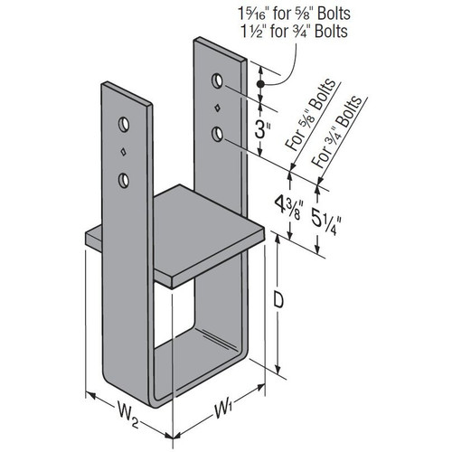 Simpson Strong Tie CB66  6x6 Post Column Base Image 1