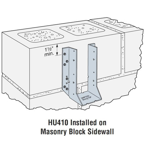 Simpson Strong Tie HU210  2x10 Heavy Duty Joist Hanger Image 3