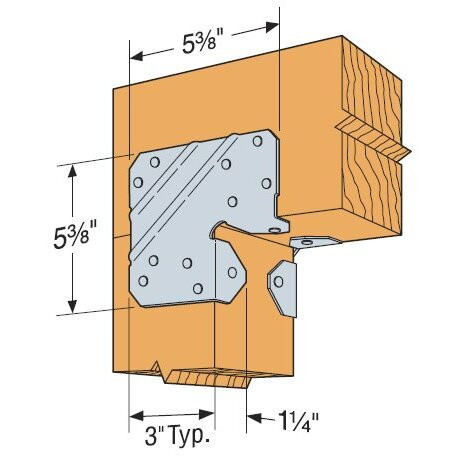 Simpson Strong Tie LCE4  4x or 6x Post / Beam Cap Image 1