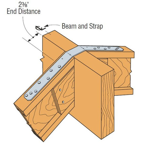 Simpson Strong Tie LSTA12  1-1/4" x 12" Light Strap Tie Image 2