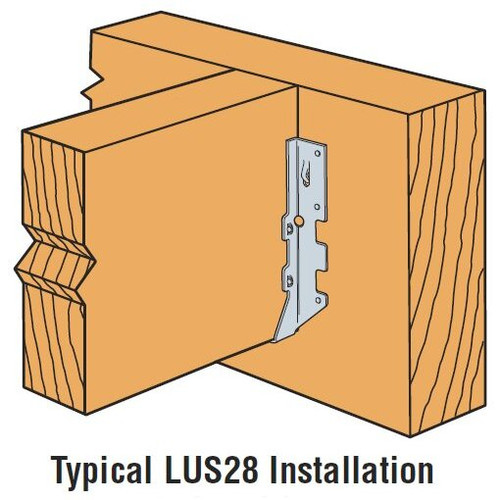 Simpson Strong Tie LUS28Z  2x8 Light Double Shear Joist Hanger Z-Max Finish Image 2