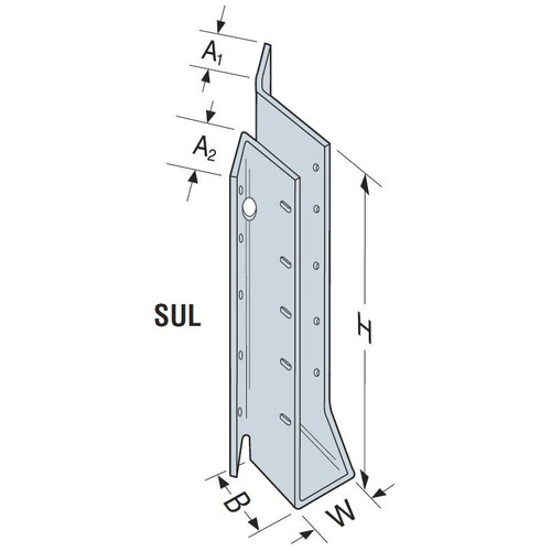 Simpson Strong Tie SUL210  2 x 10 Face Mount Joist Hanger Skewed 45° Left Image 1