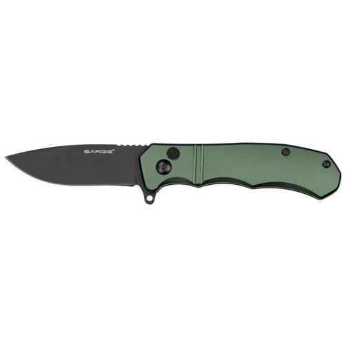 Sarge SK-827  Army Green Turbo Lock Folding 3" Blade Image 0