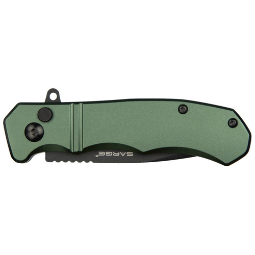 Sarge SK-827  Army Green Turbo Lock Folding 3" Blade Image 2