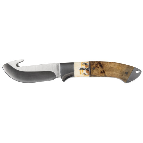 Sarge SK-912  Wood & Stag Fixed Blade Gut Hook 3.5" Full Tang Image 0
