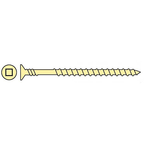 Senco 08F250Y  2-1/2" x #8 Duraspin Collated Flooring Screws with Yellow Zinc Finish - 800 per Package Image 1