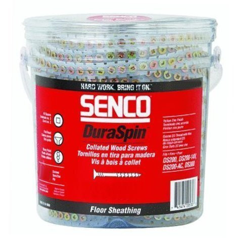 Senco 08F300Y  3" x #8 Duraspin Collated Flooring Screws with Yellow Zinc Finish - 800 per Package Image 1