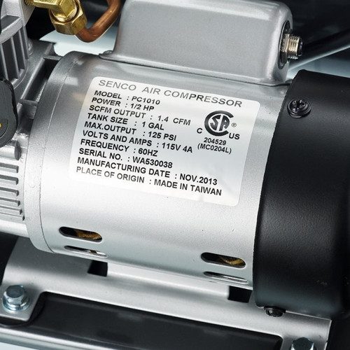 Senco PC1010  1/2 HP, 1 Gallon Finish and Trim Air Compressor Image 2