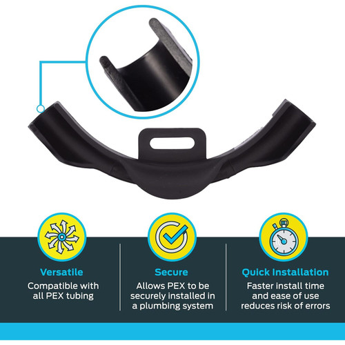 SharkBite 23050  1/2" PEX Bend Support with Bracket - Plastic Image 2