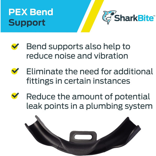 SharkBite 23050  1/2" PEX Bend Support with Bracket - Plastic Image 3