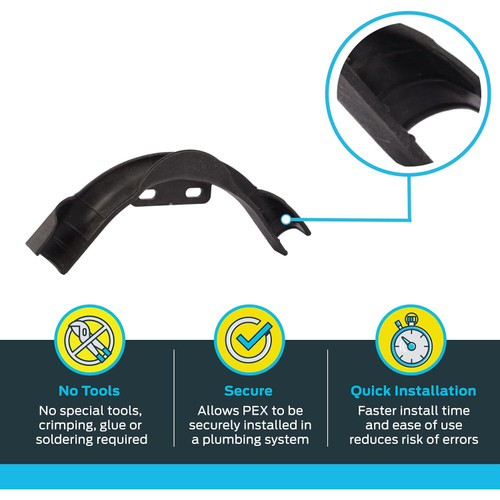 SharkBite 23051  3/4" PEX Bend Support with Bracket - Plastic Image 2