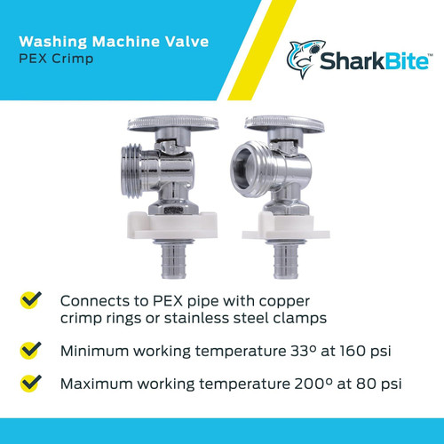 SharkBite 23064LF  1/2" Barb x 3/4" MHT Brass  Quarter-Turn Angle Stop Valve Image 3