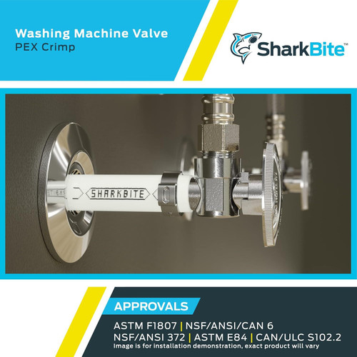 SharkBite 23064LF  1/2" Barb x 3/4" MHT Brass  Quarter-Turn Angle Stop Valve Image 4
