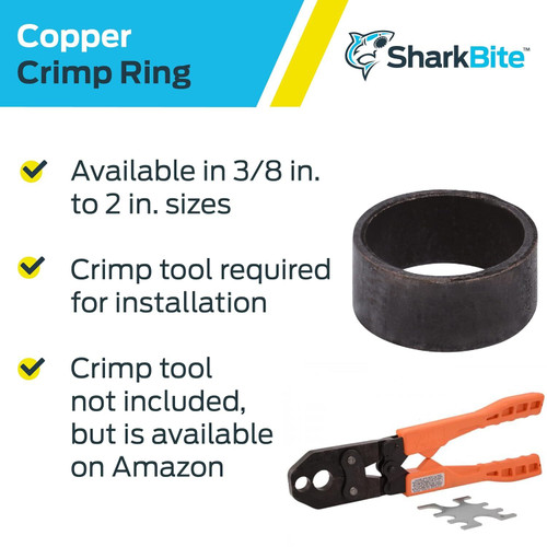 SharkBite 23102CP25  1/2" PEX Copper Crimp Ring - 25 per Package Image 3