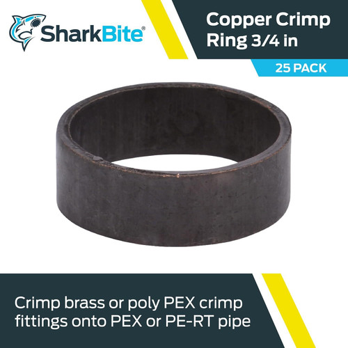 SharkBite 23103CP25  3/4" PEX Copper Crimp Ring - 25 per Package Image 1
