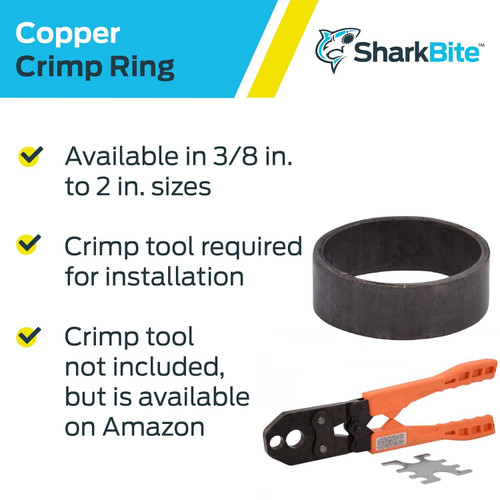 SharkBite 23103CP25  3/4" PEX Copper Crimp Ring - 25 per Package Image 3