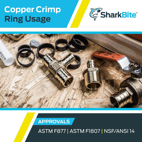 SharkBite 23103CP25  3/4" PEX Copper Crimp Ring - 25 per Package Image 4