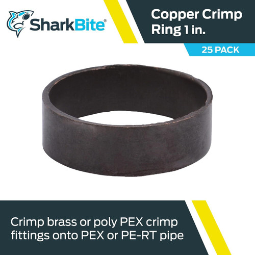 SharkBite 23104CP25  1" PEX Copper Crimp Ring - 25 per Package Image 1