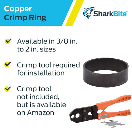 SharkBite 23104CP25  1" PEX Copper Crimp Ring - 25 per Package Image 3